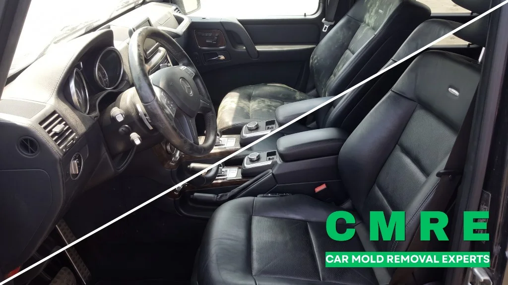 Mercedes G63 AMG interior before and after car mold removal by CMRE